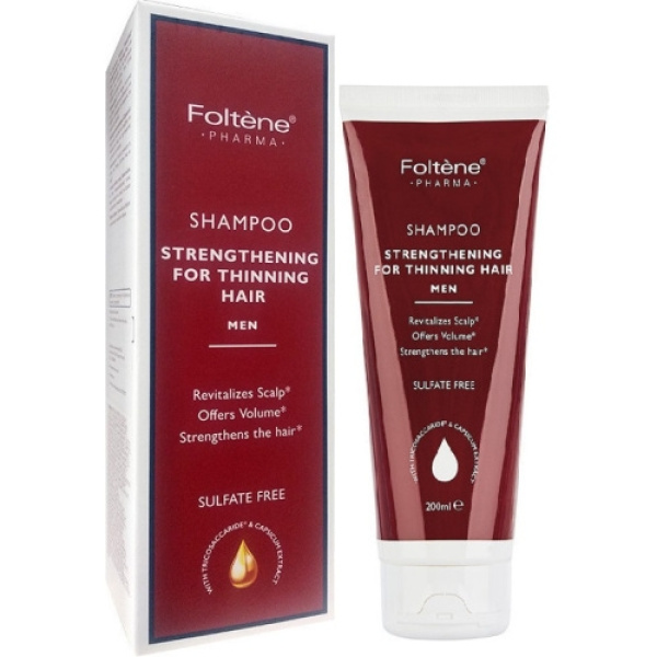 FOLTENE Pharma Shampoo Strengthening For Thinning Hair Men Σαμπουάν για Άνδρες για Λεπτά & Αδύναμα Μαλλιά, 200ml