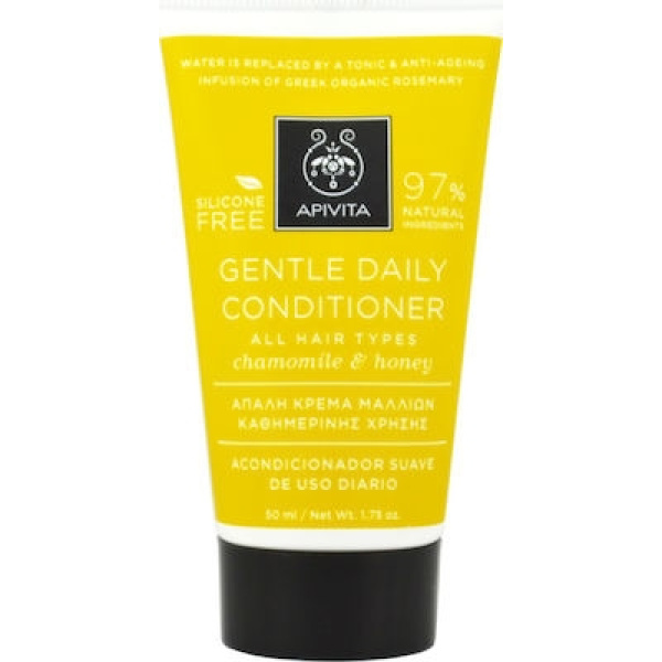 APIVITA Gentle Daily Conditioner για Όλους τους Τύπους Μαλλιών Χαμομήλι & Μέλι 50ml