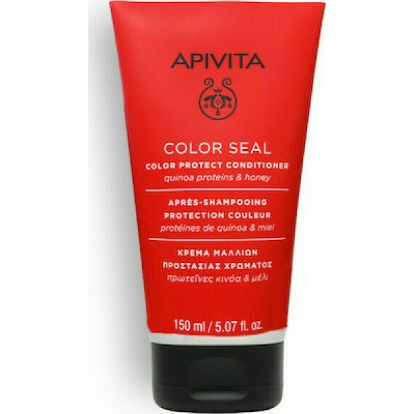 APIVITA Color Seal Color Protect Conditioner Μαλακτική Κρέμα Προστασίας Χρώματος Με Πρωτεΐνες Κινόα & Μέλι, 150ml
