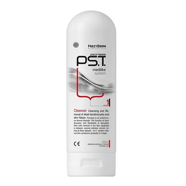 FREZYDERM PS.T. Cleanser STEP 1 Αποτελεσματικός Καθαρισμός προσώπου & σώματος για το Ψωριασικό Δέρμα, 2ml
