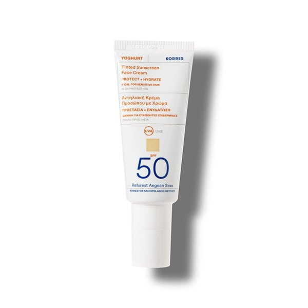 KORRES Yoghurt Sunscreen Face Αντηλιακή Κρέμα Προσώπου με Χρώμα SPF50, 40ml