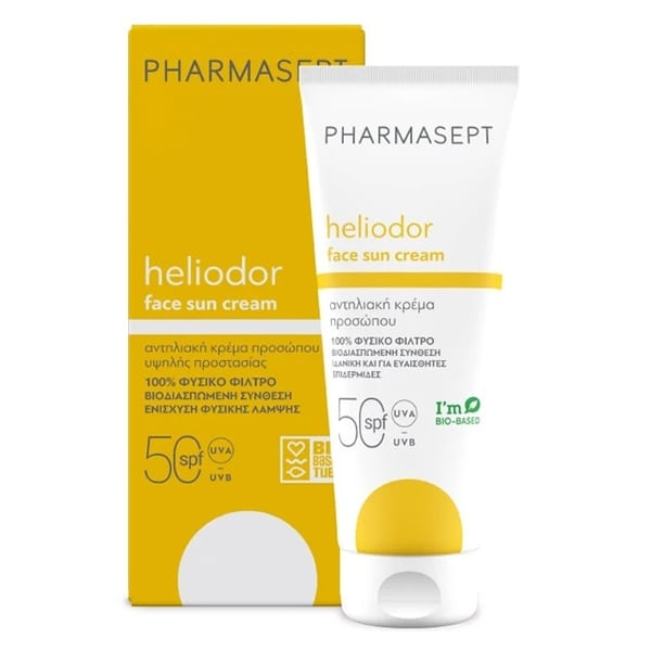 PHARMASEPT Heliodor Face Sun Cream SPF50 Αντηλιακό Προσώπου, Ντεκολτέ & Χεριών, 50ml