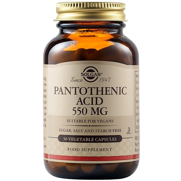 SOLGAR Pantothenic Acid 550MG 50VCAP