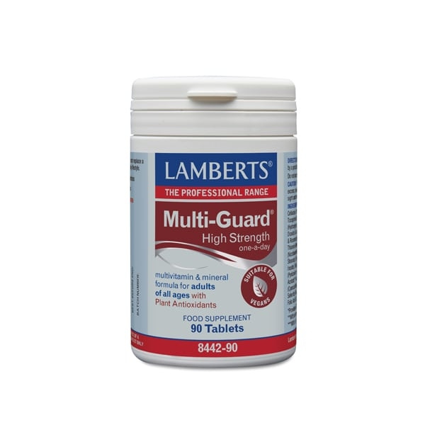 LAMBERTS Multi Guard High Strength ® Φόρμουλα Υψηλής Περιεκτικότητας Σε Μικροθρεπτικά Συστατικά - Κατάλληλη για Όλους τους Ενήλικες, 90 tabs