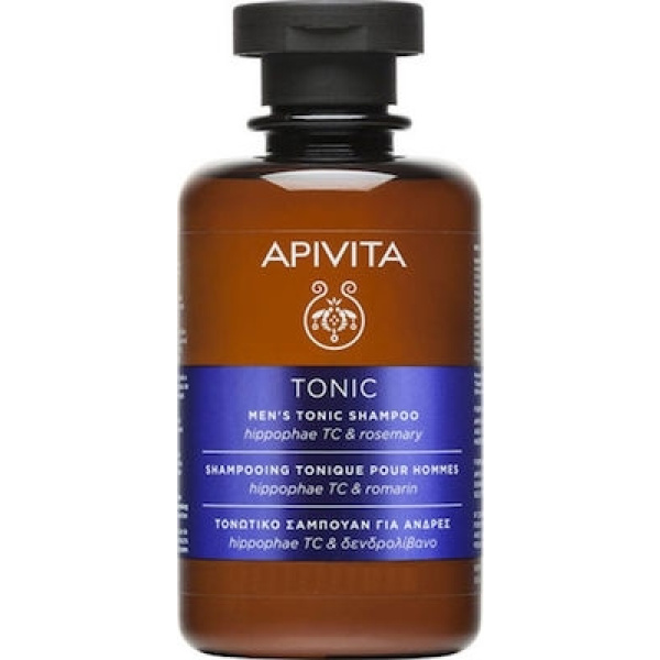 APIVITA Men's Tonic Shampoo Τονωτικό Σαμπουάν Για Άνδρες κατά της Τριχόπτωσης Με Hippophae TC & Δενδρολίβανο, 75ml