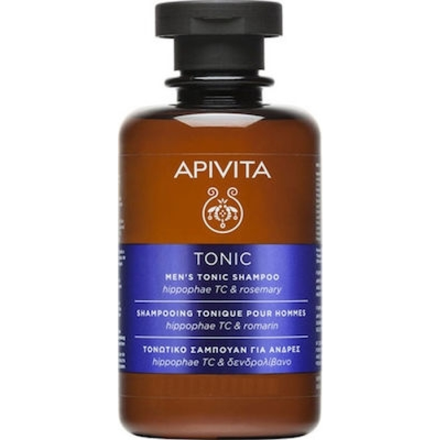 APIVITA Men's Tonic Shampoo Τονωτικό Σαμπουάν Για Άνδρες κατά της Τριχόπτωσης Με Hippophae TC & Δενδρολίβανο, 75ml