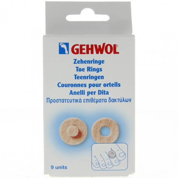 GEHWOL Toe Ring Round Στρογγυλοί Προστατευτικοί Δακτύλιοι, 9 τεμάχια