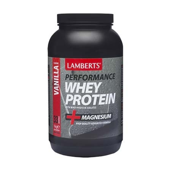 LAMBERTS Performance Whey Protein Πρωτεΐνη σε Σκόνη από Ορό Γάλακτος με Γεύση Βανίλια, 1000gr