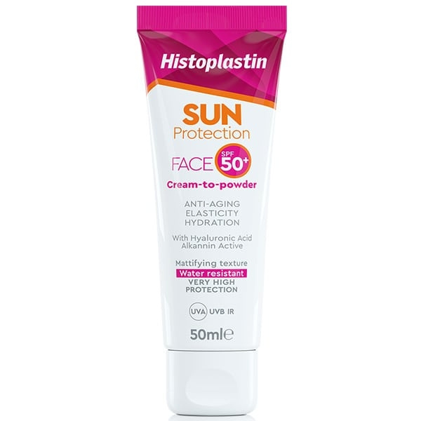 HISTOPLASTIN Sun Protection Face Cream to Powder SPF50 Αντηλιακή Κρέμα Προσώπου Καθημερινής Χρήσης, 50ml