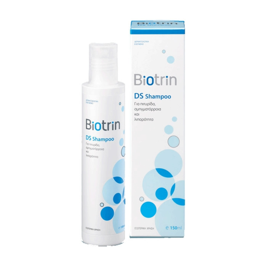TARGET PHARMA Biotrin DS Shampoo for Hair & Face Σαμπουάν Κατά της Πιτυρίδας, της Σμηγματορροϊκής Δερματίτιδας & της Ξηρότητας 150ml