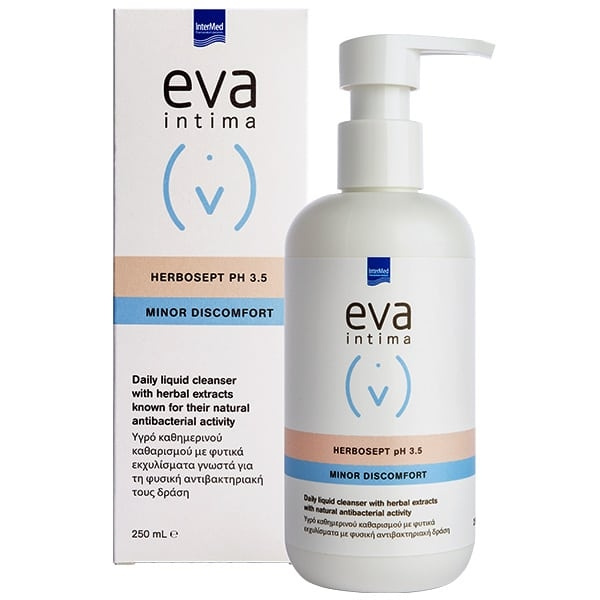 EVA Intima Herbosept Υγρό Καθημερινού Καθαρισμού Ευαίσθητης Περιοχής με Φυσική Αντιβακτηριδιακή Προστασία, 250ml