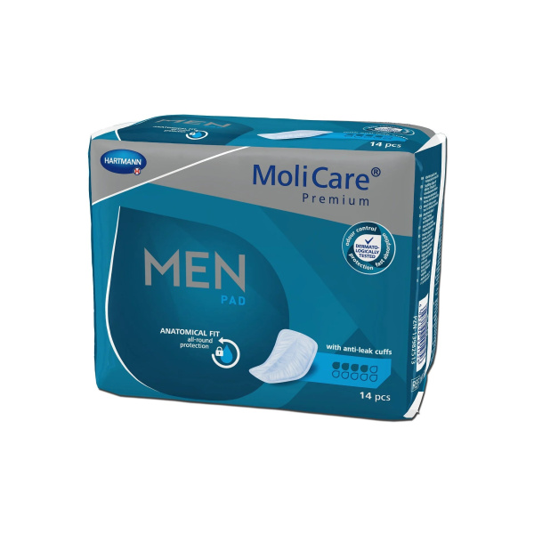 HARTMANN MoliCare Premium Men Pad Eπίθεμα Ελαφράς Ακράτειας για Άντρες 4 σταγόνων(168705)14τμχ
