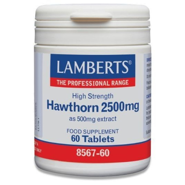 LAMBERTS Hawthorn 2500mg  Βότανο με Καρδιοτονωτικές Ιδιότητες, 60tabs