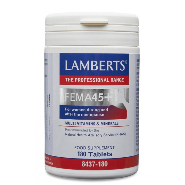 LAMBERTS Fema 45+ Πολυβιταμίνες για Γυναίκες μετά την Εμμηνόπαυση 180tabs