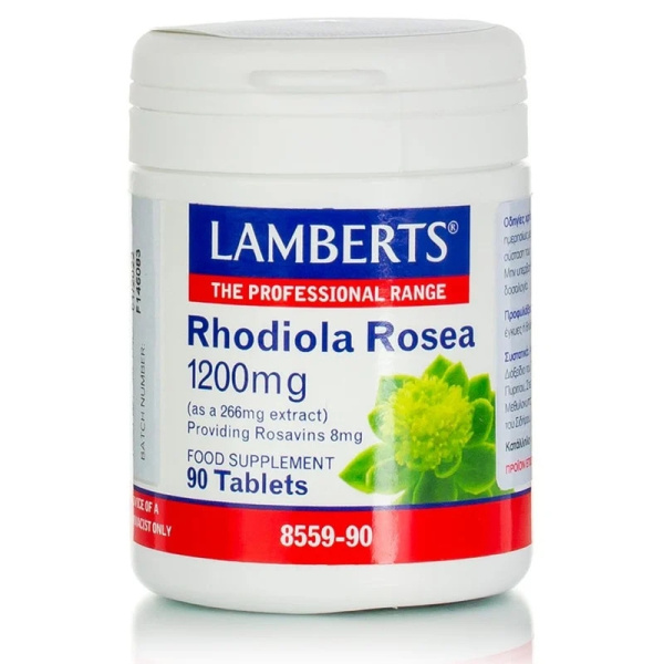 LAMBERTS Rhodiola Rosea Συμπλήρωμα για Ενίσχυση του Οργανισμού 90 Ταμπλέτες