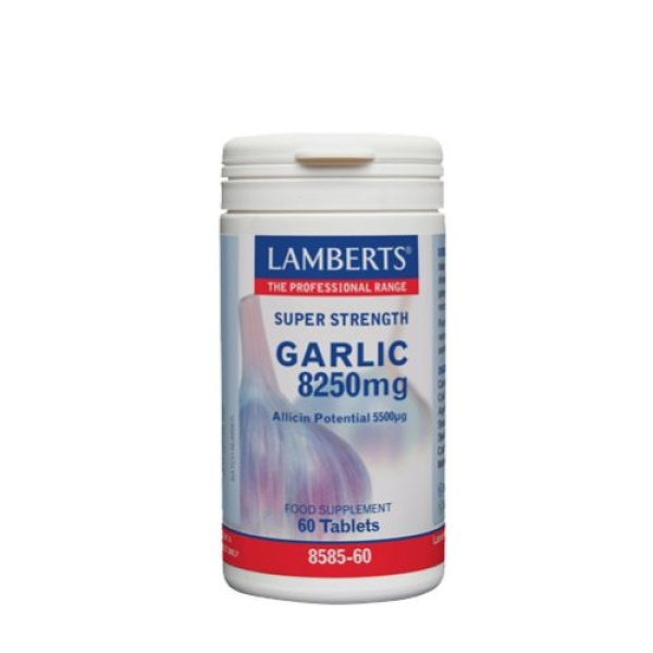 LAMBERTS Garlic 8250mg Συμπλήρωμα Διατροφής με Σκόρδο, 60tabs