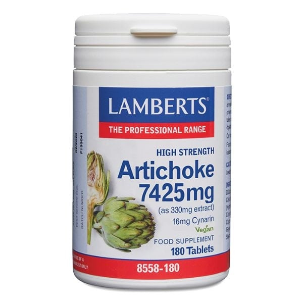 LAMBERTS  Artichoke 7425 mg Διατροφικό Συμπλήρωμα με Εκχύλισμα Αγκινάρας 180 δισκία