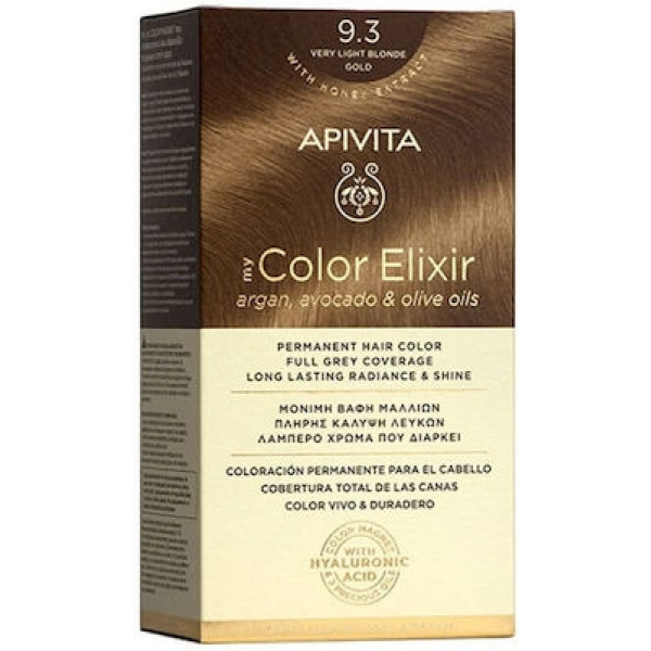 APIVITA My Color Elixir Βαφή Μαλλιών με Έλαιο Ελιάς, Argan και Αβοκάντο Νο 9.3 Ξανθό Πολύ Ανοιχτό Χρυσό 50ml