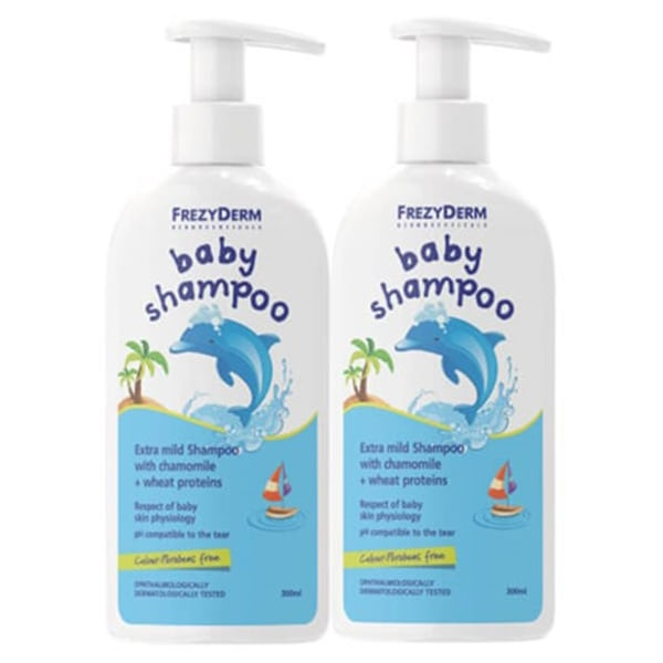 FREZYDERM Promo (-25%) Baby Shampoo Chamomile Απαλό Σαμπουάν με Χαμομήλι, 2x300ml