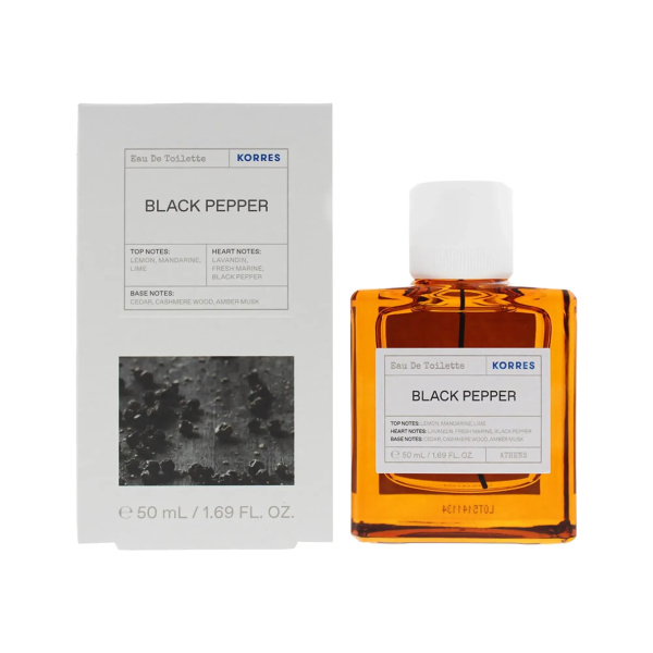 KORRES Eau De Toilette Black Pepper Ανδρικό Άρωμα Μαύρο Πιπέρι, 50ml.