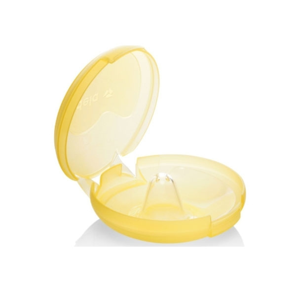 MEDELA Contact Nipple Shields – Ψευδοθηλές Σιλικόνης με θήκη, Μέγεθος Medium, 2 τεμάχια