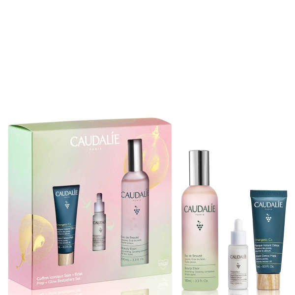 CAUDALIE Xmas PROMO 2023 Beauty Elixir Detox & Glow Bestsellers με Beauty Water 100ml & Anti-Spot Radiance Serum 10ml & Μάσκα Instant Detox Vinergetic C 15ml