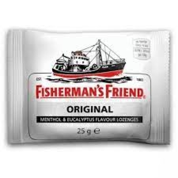 FISHERMAN'S FRIEND Καραμέλες Original (ΛΕΥΚΟ) για τον Πονόλαιμο με Μινθόλη & Ευκάλυπτο, 25gr