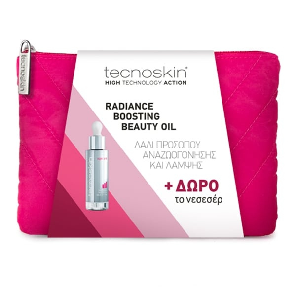 TECNOSKIN Promo Radiance Boosting Beauty Oil Λάδι Προσώπου, 30ml & Δώρο Νεσεσέρ