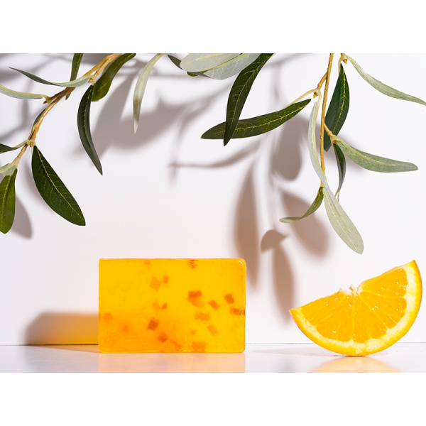 OLIVE TOUCH Χειροποίητο Σαπούνι με βιολογικό Λάδι Ελιάς & αιθέριο έλαιο πορτοκαλιού 100gr