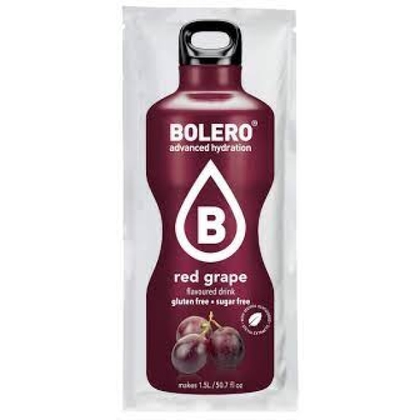 BOLERO RED GRAPE- Χυμός σε Σκόνη 1.5L σε Νερό  Χωρίς Ζάχαρη 9gr