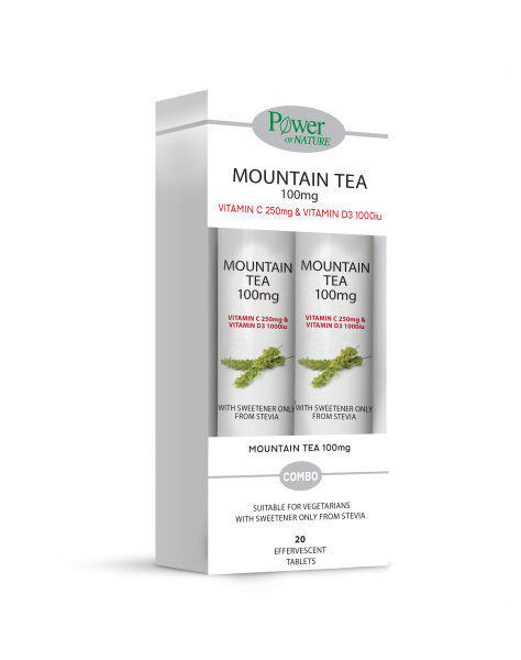 POWER HEALTH 1+1 Mountain Tea TEA 20 αναβράζοντα  Δισκία