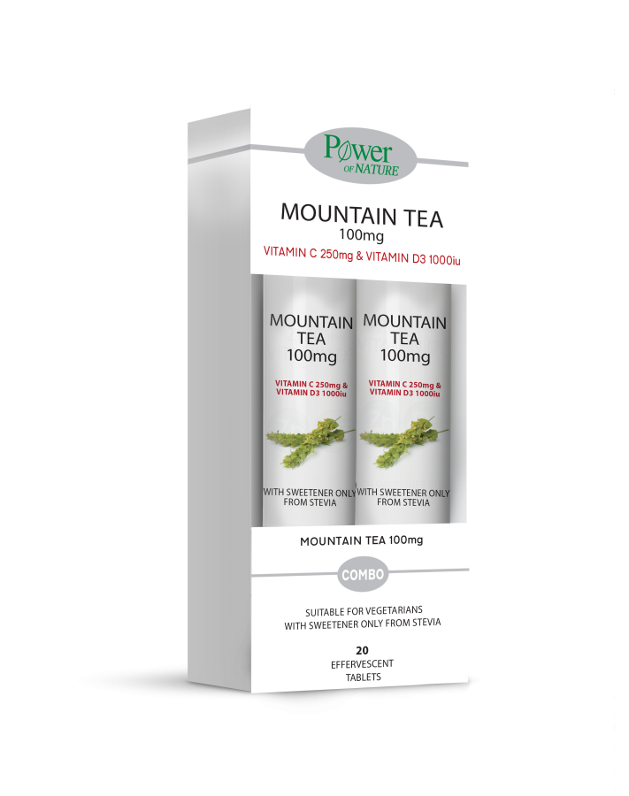 POWER HEALTH 1+1 Mountain Tea TEA 20 αναβράζοντα  Δισκία