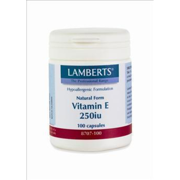LAMBERTS Vitamin E 250IU Natural Form, 100caps