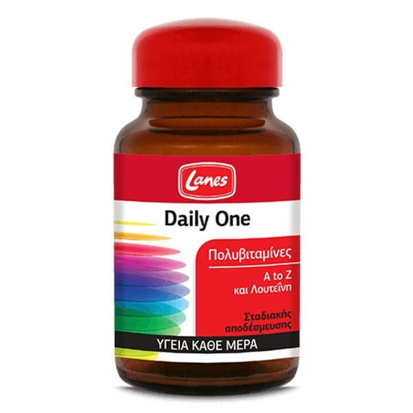 LANES Daily One,Συμπλήρωμα Διατροφής Με 13 Βιταμίνες,10 Μέταλλα & Λουτεΐνη 30tabs