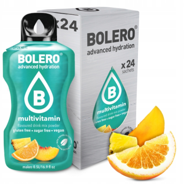 BOLERO Multivitamin  χυμός σε σκόνη για 1,5Lt (Κουτί των 12) 9gr