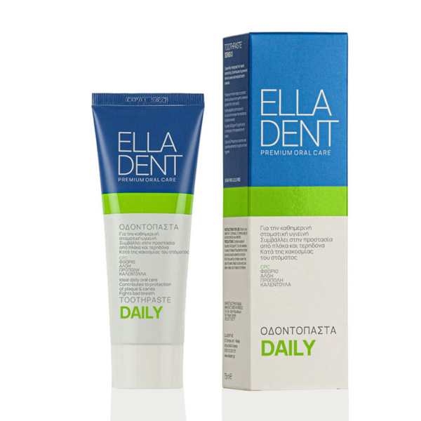 EllaDent Daily Οδοντόπαστα 75ml Για την καθημερινή προστασία κατά της οδοντικής πλάκας και τερηδόνας