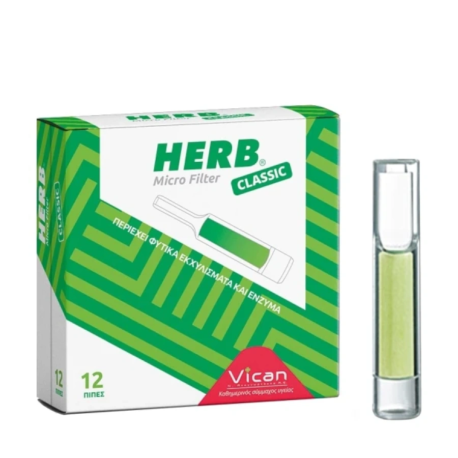 VICAN Classic Πίπες Τσιγάρων Herb Micro Filter 8mm 12τμχ