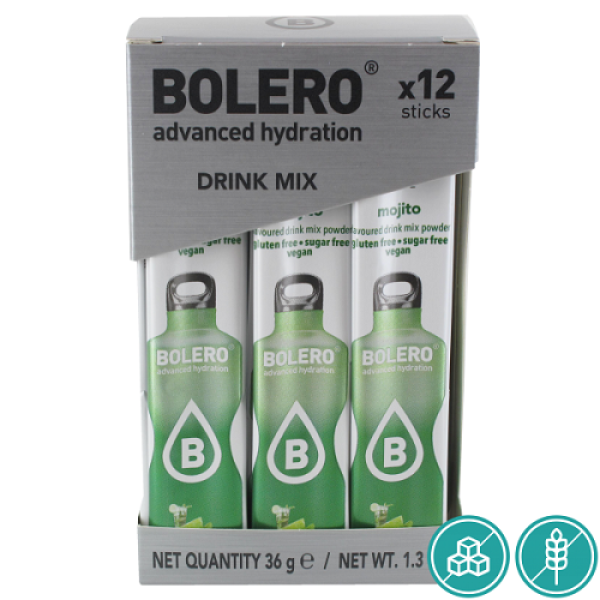 BOLERO MOJITO - Χυμός σε σκόνη για 0,5L (Κουτί των 12) x 3gr Λήξης 09/5/2024